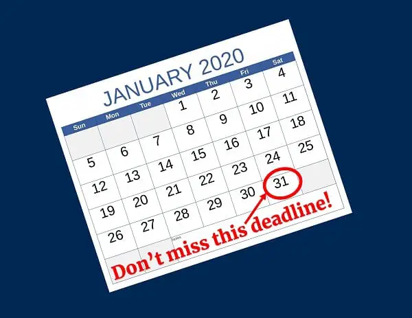 2020 filing deadline